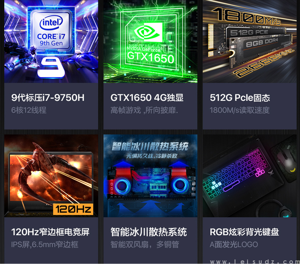 Asus/华硕飞行堡垒7代 /GTX1660Ti-6G独显酷睿i7四核电竞发烧高端游戏本窄边笔记本电脑(图3)